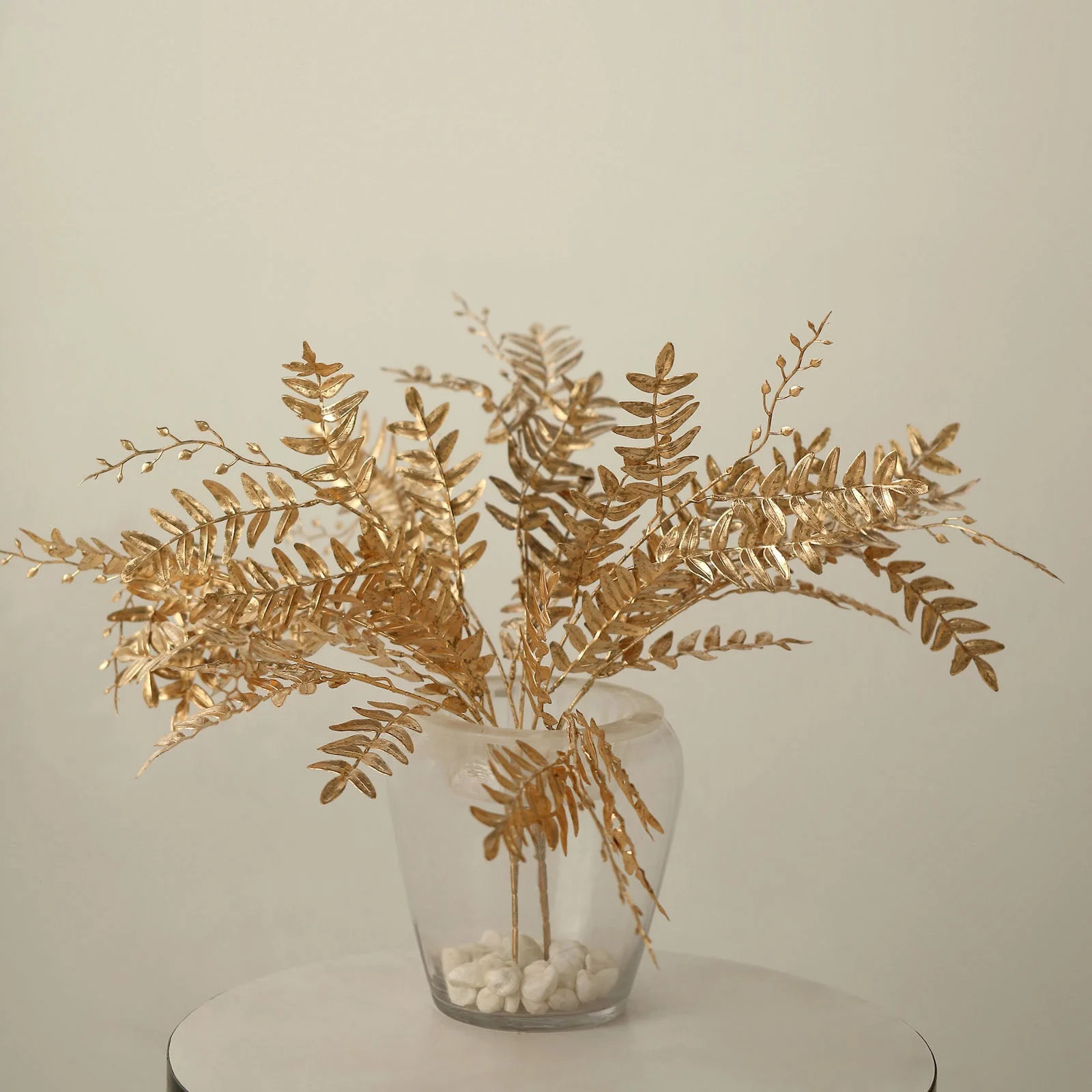 Efavormart 2 Pack | 21" Metallic Gold Artificial Fern Leaf Branches, Faux Decorative Bouquets | Walmart (US)