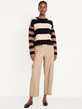 High-Waisted Barrel Ankle Pants | Old Navy (US)