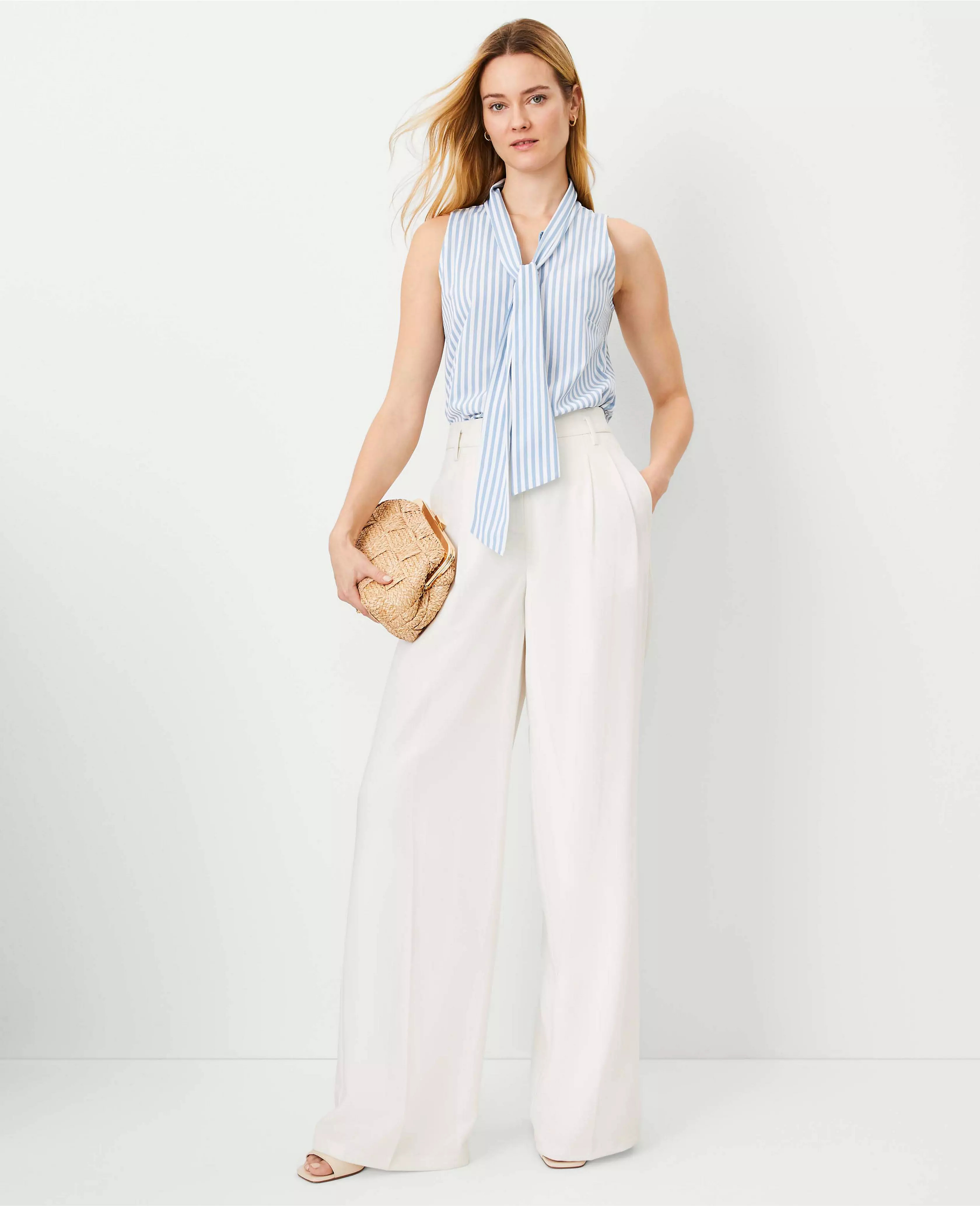 The Petite Pleated Wide Leg Pant | Ann Taylor (US)
