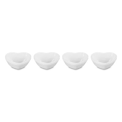Le Creuset Stoneware Set Of 4 Heart Mini Bowls Multi Color | Wayfair North America