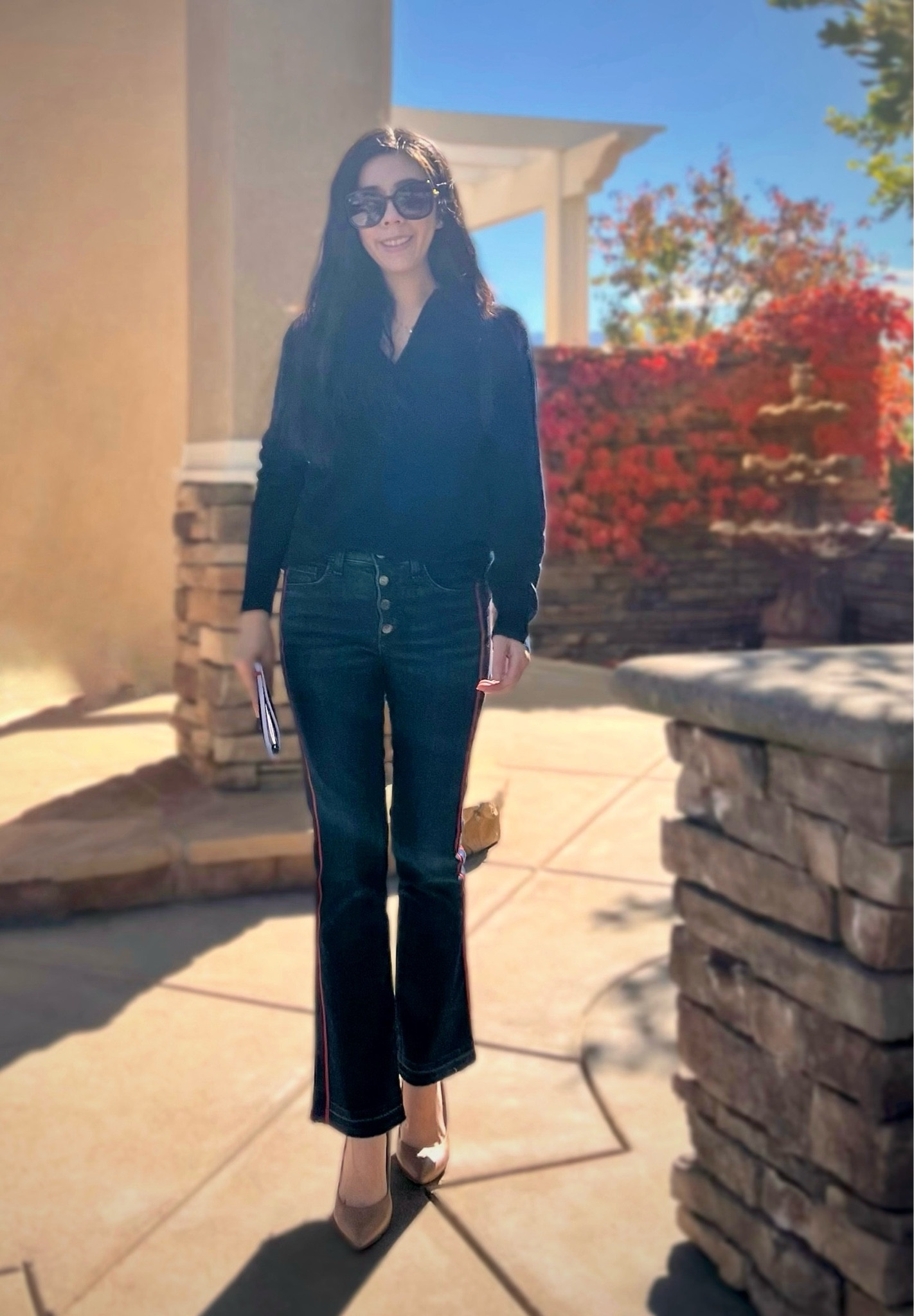 Sometimes all you need is a good pair of jeans! I’ve worn this look to the office on casual days and I received so many complements about this cashmere long sleeve polo sweater and button up kick flare jeans. 

#croppedjeans #cashmeresweater #allblueoutfit #businesscasual 

#LTKSpringSale #LTKWorkwear #LTKFindsUnder100