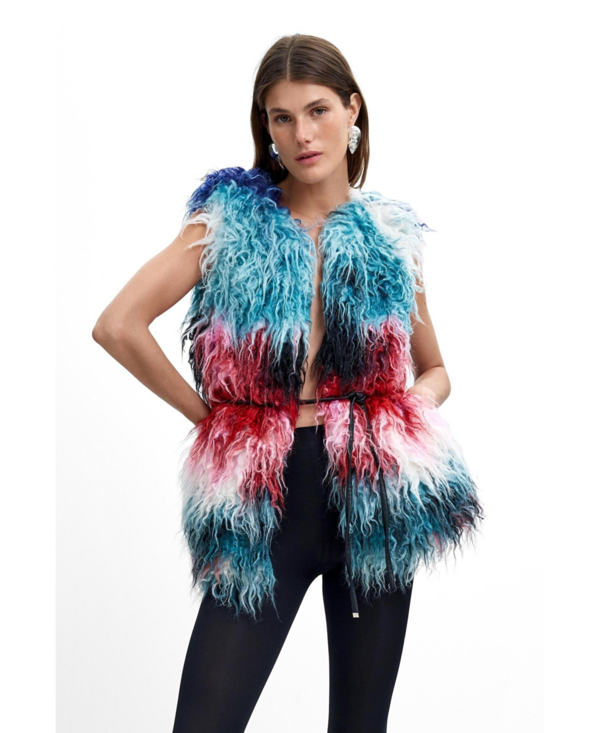 Desigual Women's Synthetic Fur Coat Lacroix - Multi | Macy's