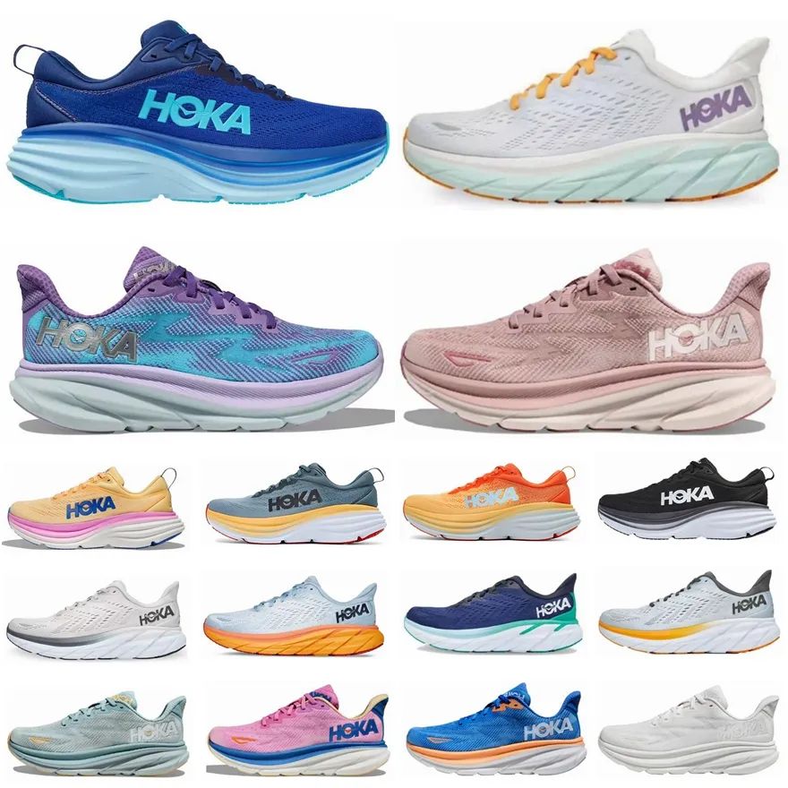 Hoka Bondi 8 Running Shoe Hokas Shoes Womens Clifton 8 Carbon X2 X3 Clifton 9 Sneakers Triple Whi... | DHGate
