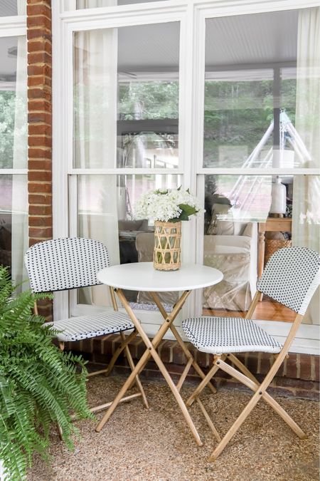 This little bistro table and chairs on my back porch adds a cozy coffee or breakfast corner to that area.

#LTKhome