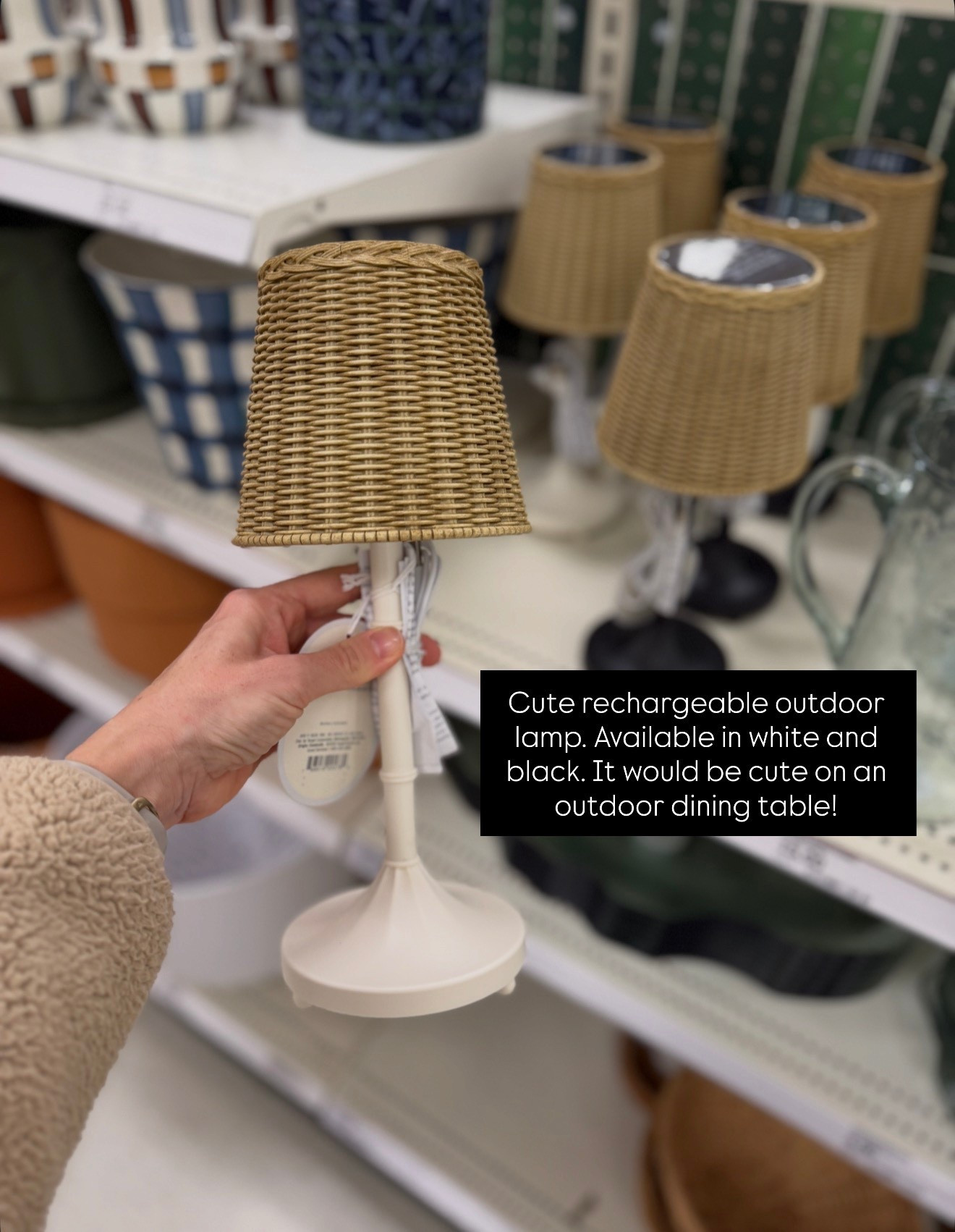 Pretty outdoor rechargeable lamp! Available in white and black  

#LTKHome #LTKSeasonal