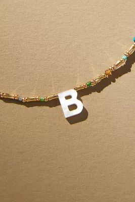 Monogram Beaded Necklace | Anthropologie (US)