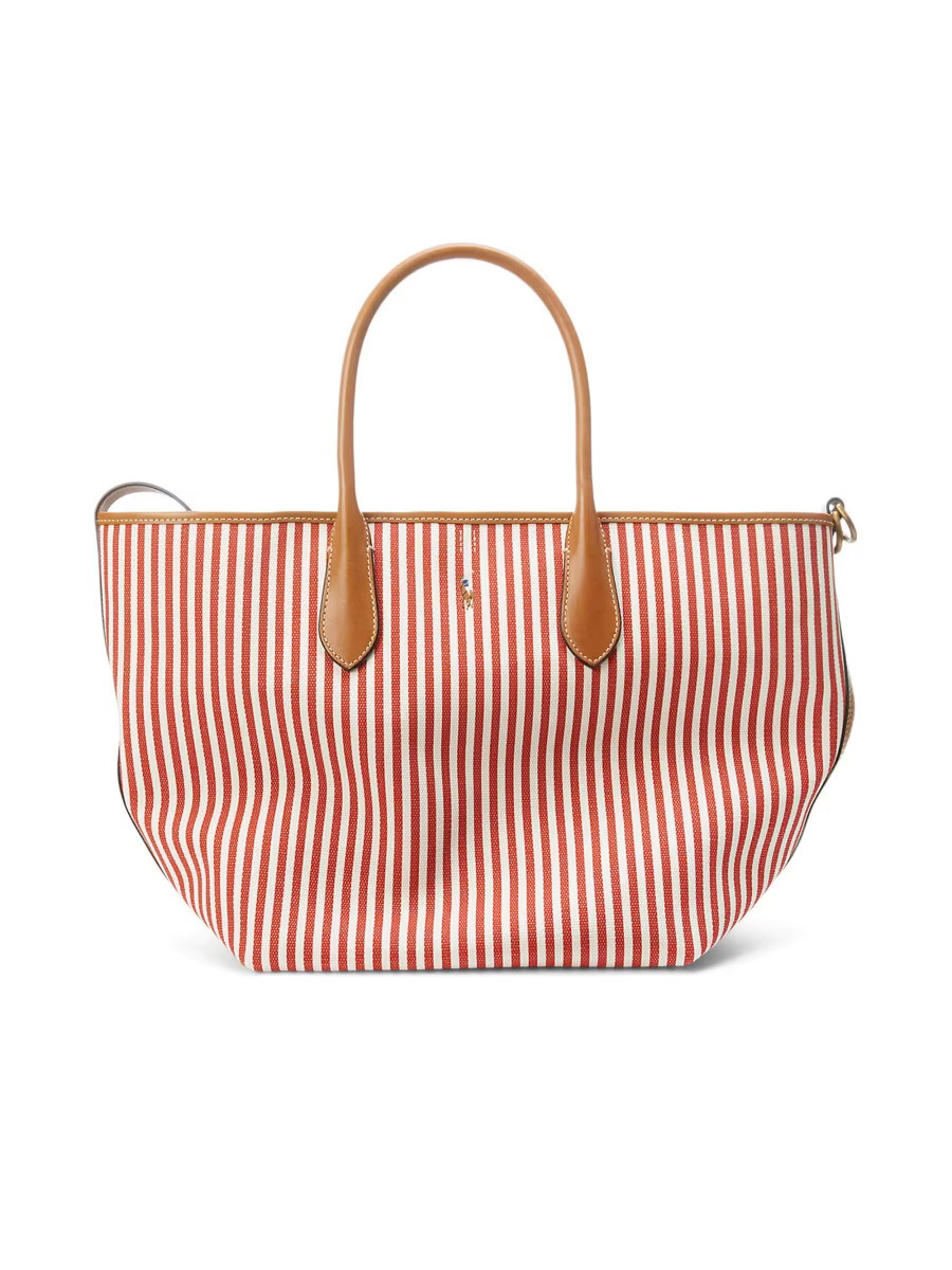 Medium Striped Canvas Bellport Tote Bag | Saks Fifth Avenue