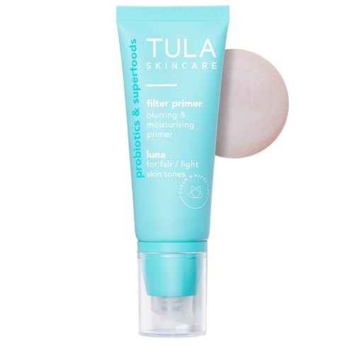 TULA Skin Care Face Filter Blurring and Moisturizing Primer - Luna, Evens the Appearance of Skin Tone & Redness, Hydrates & Improves Makeup Wear, 1fl oz | Amazon (US)