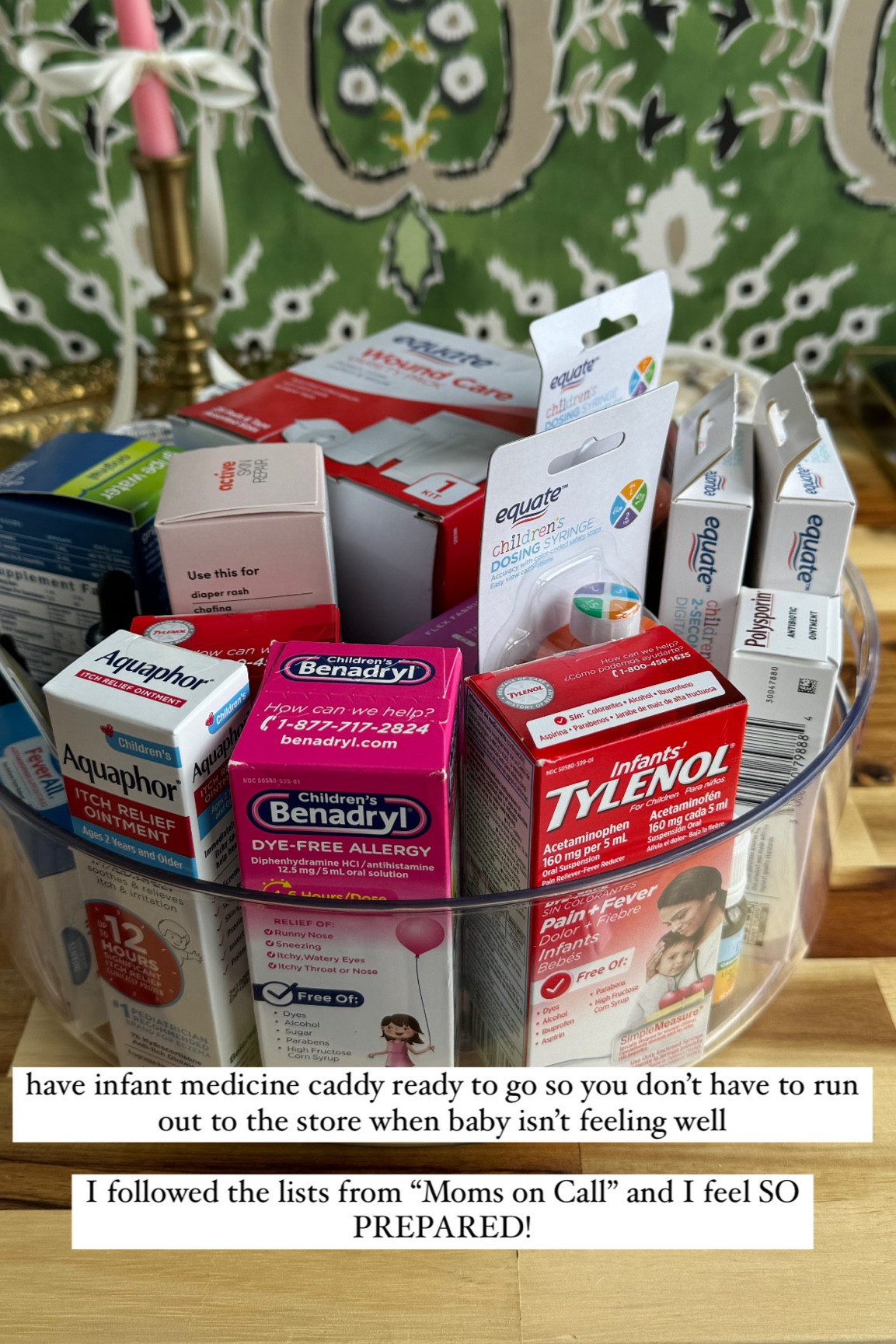 My take on baby medicine cabinet essentials based on the book Moms on Call!

Purpose: have infant medicine caddy ready to go so you don't have to run out to the store when baby isn't feeling well
I followed the lists from "Moms on Call" and a couple of other sources and I feel SO PREPARED!

First time mom, infant prep, things to do before bringing baby home, 4th trimester 

#LTKBaby #LTKFamily