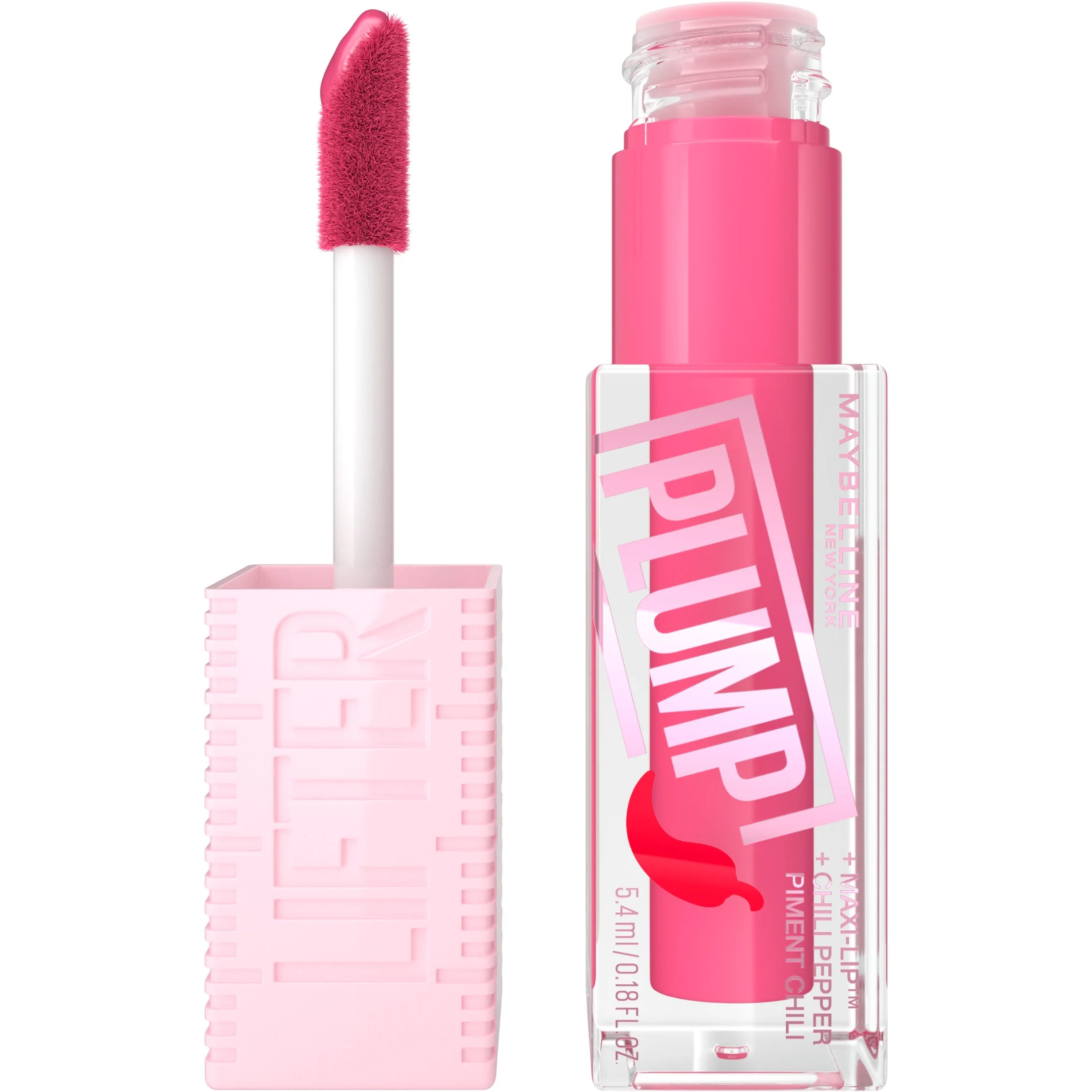 Maybelline Lifter Plump Lasting Lip Gloss, Pink Sting | Walmart (US)