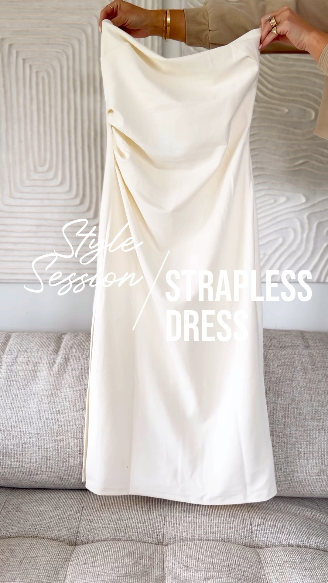 Off White Cream Ivory Strapless Bandeau Dress Midi Wardrobe Basic 



#LTKunder50