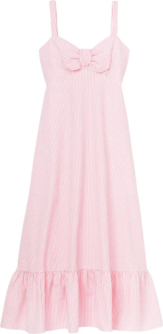 kate spade new york stripe seersucker bow sundress | Nordstrom | Nordstrom