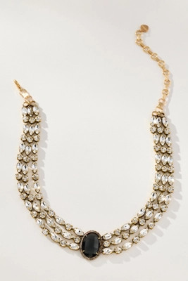 Layered Crystal Gem Necklace | Anthropologie (US)