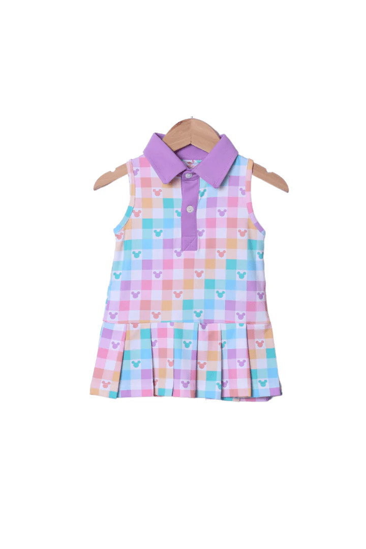 Pastel Mouse Park Tennis Dress | The Smocked Flamingo