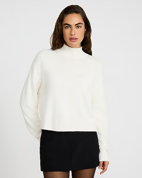 Ultrasoft Relaxed Mock Neck Sweater | Express