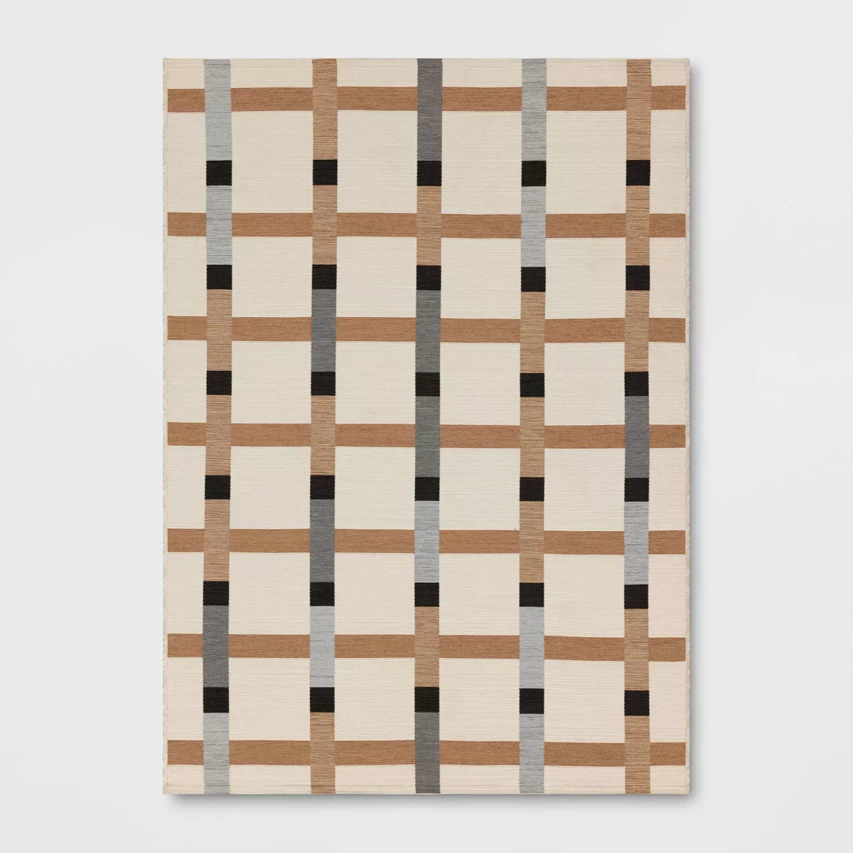 Grid Neutral Color Block Outdoor Area Rug - Threshold™ | Target