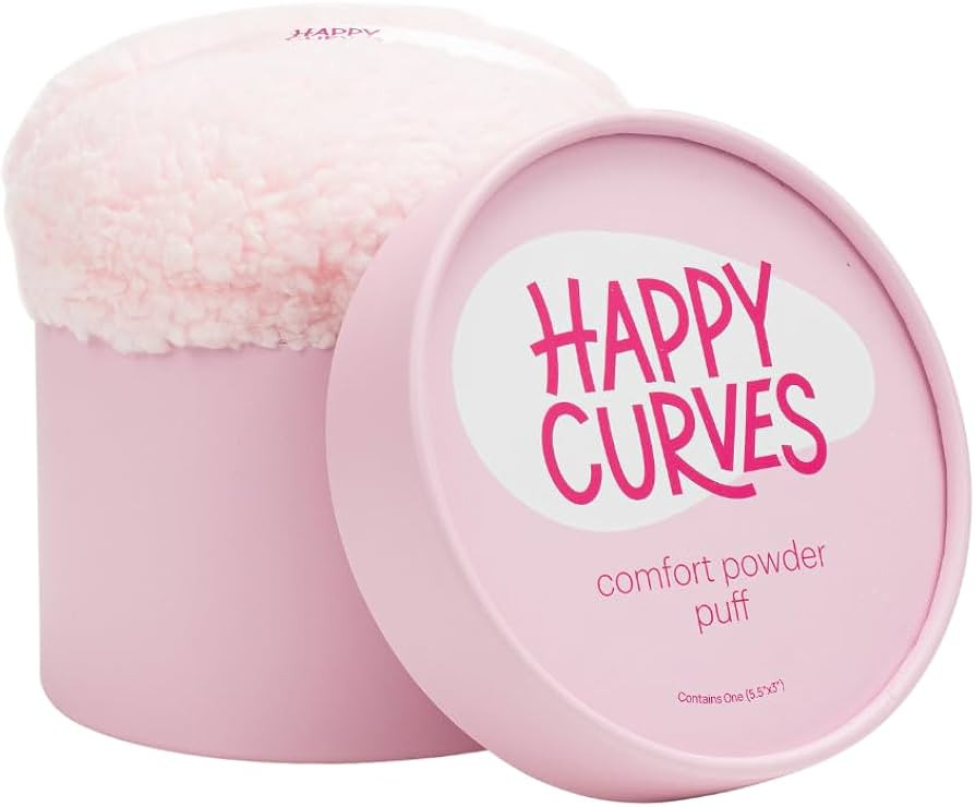 Amazon.com: Happy Curves Comfort Powder Puff - Large Powder Puff for Body Powder Applicator with ... | Amazon (US)