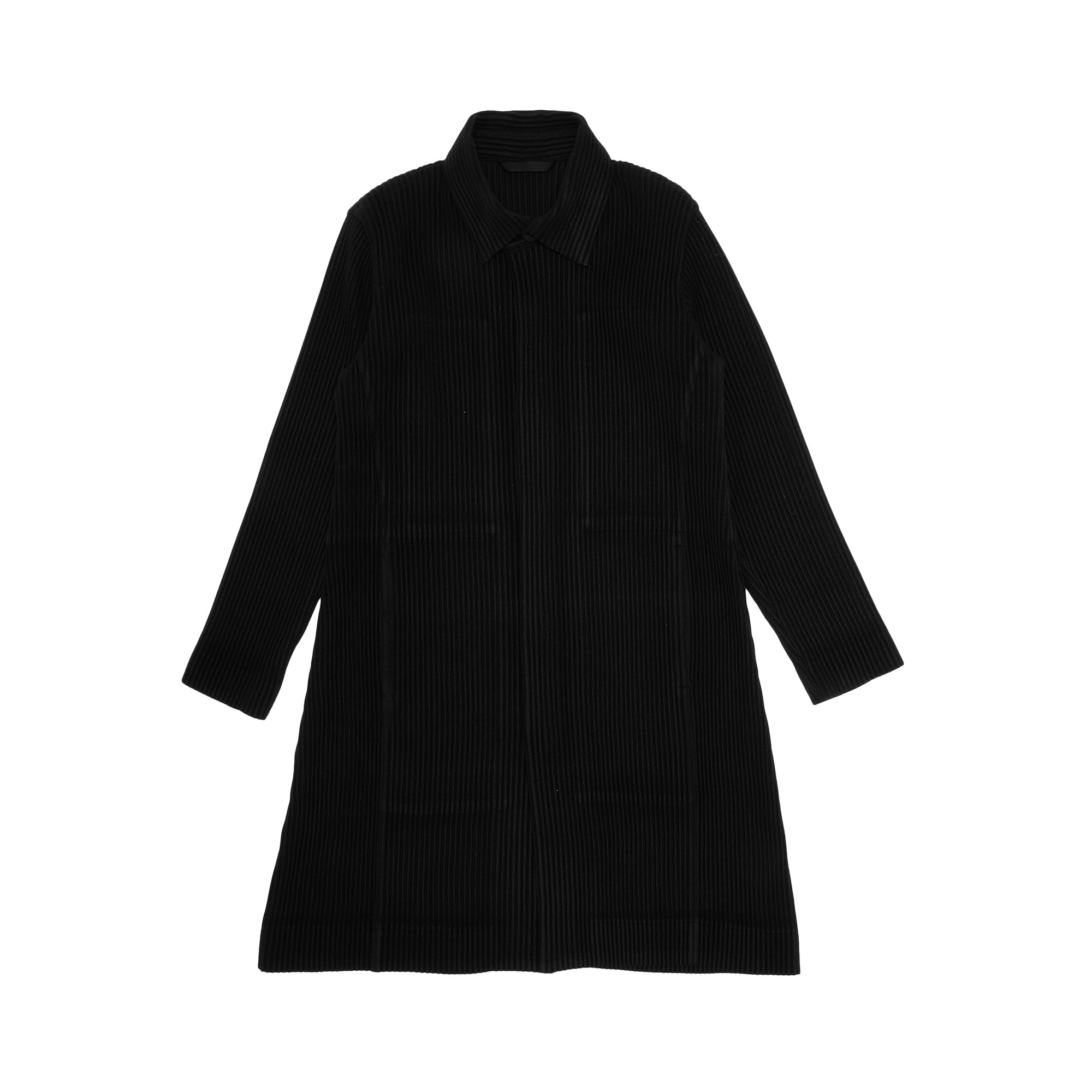 Homme Plissé Issey Miyake Basic Pleated Trench Coat 'Black' | GOAT