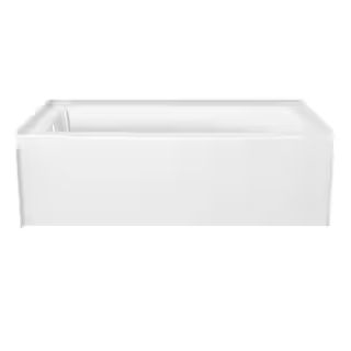 Delta Classic 500 60 in. x 32 in. Soaking Bathtub with Left Drain in High Gloss White B23605-6032... | The Home Depot