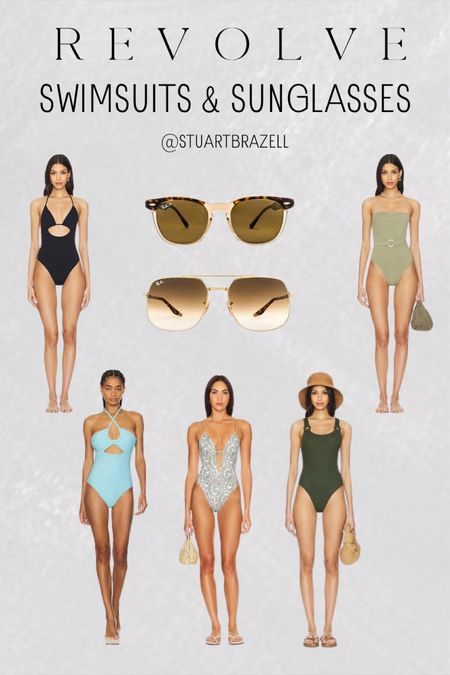 Swimsuits and sunglasses for summer from revolve, summer fashion finds 

#LTKStyleTip #LTKSwim