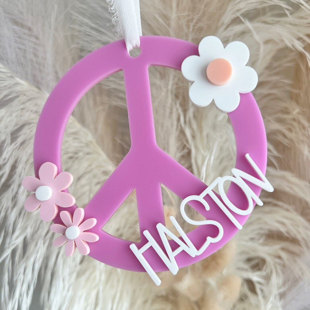 Groovy Name Tag Peace Sign Tag Groovy Party Retro Party - Etsy | Etsy (US)