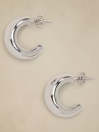 Chubby Curve Hoop Earrings | Banana Republic Factory
