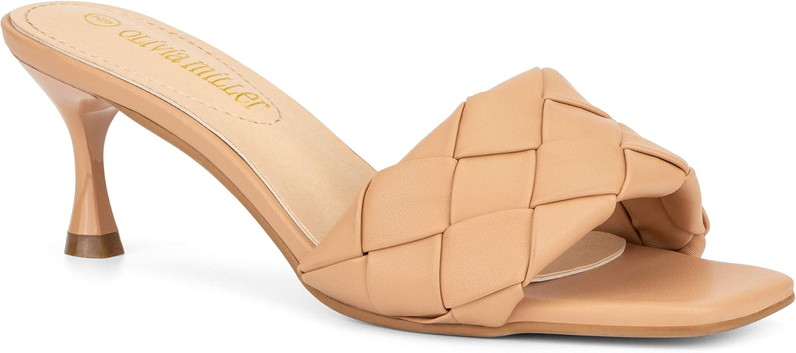 Olivia Miller Women’s Fashion Ladies Shoes, Half Moon PU Vegan Leather Woven Braided Trendy Sin... | Amazon (US)