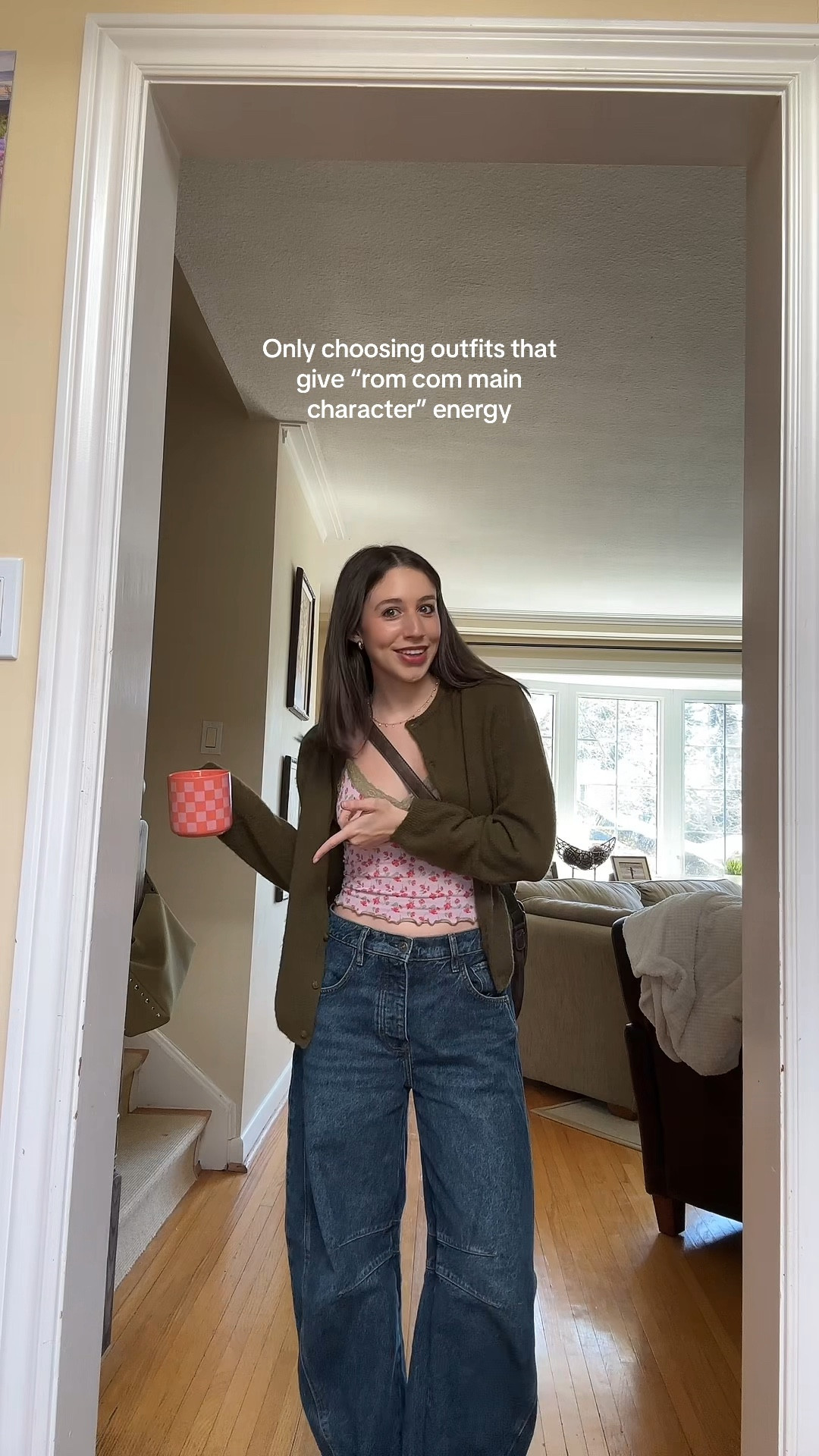 Rom com character outfit inspo: cardigan size S, top size S, jeans size 25

#LTKspring #LTKcanada #LTKstyletip