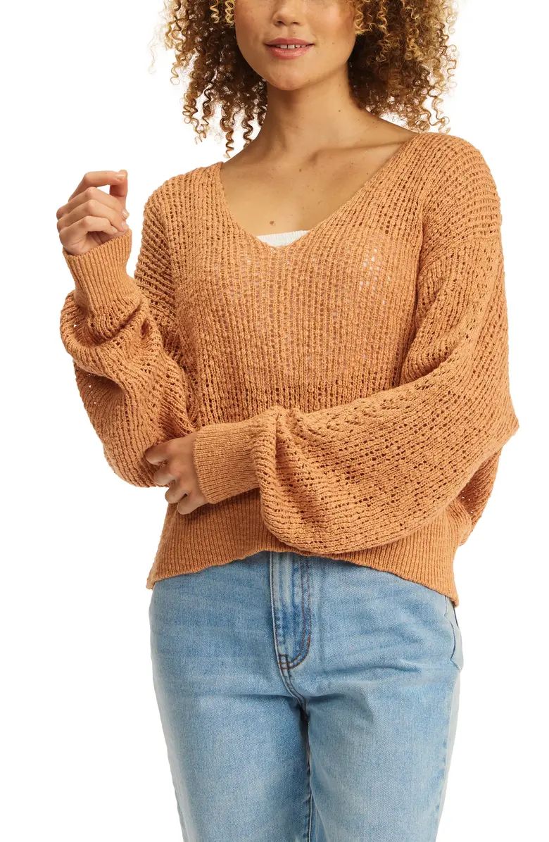 Windy Day Cotton Blend Sweater | Nordstrom