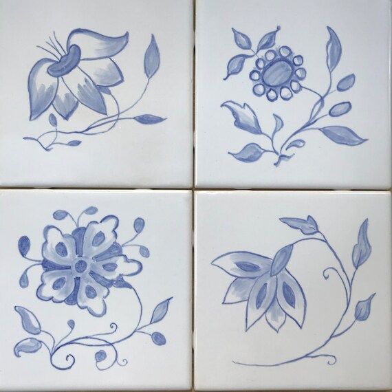 Hand Painted Blue and White 6 Tiles  Azulejo | Etsy | Etsy (US)
