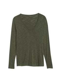 Long-Sleeve Luxe Tunic T-Shirt for Women | Old Navy (US)
