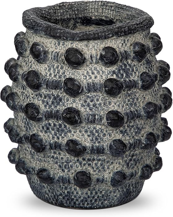 Rustic Farmhouse Vase, Boho Smoky Black Vase for Pampas Grass Small Textured Knotted Vase for Flo... | Amazon (US)