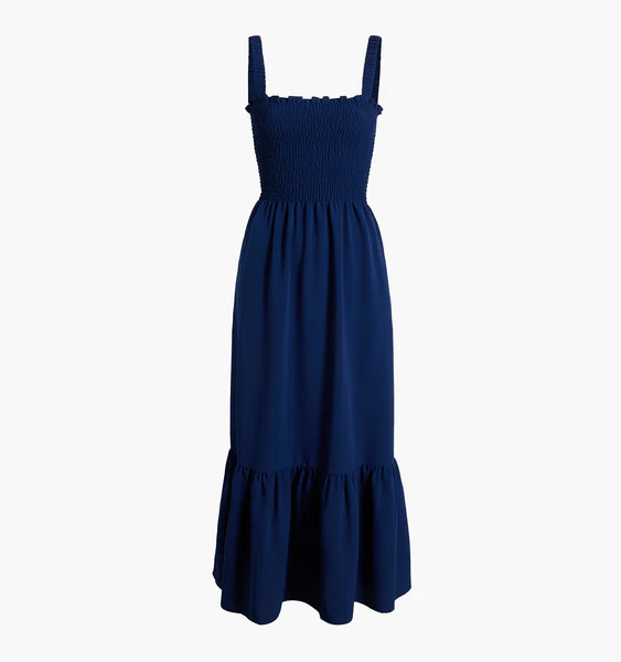 The Anjuli Nap Dress - Navy Crepe | Hill House Home US