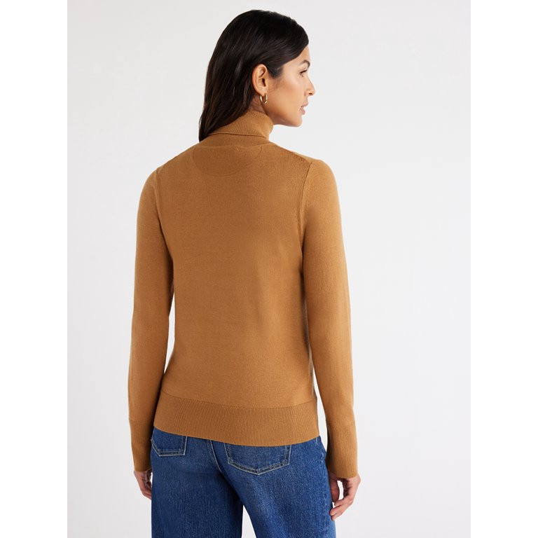 Free Assembly Women’s Turtleneck Sweater, Midweight, Sizes XS-XXXL | Walmart (US)