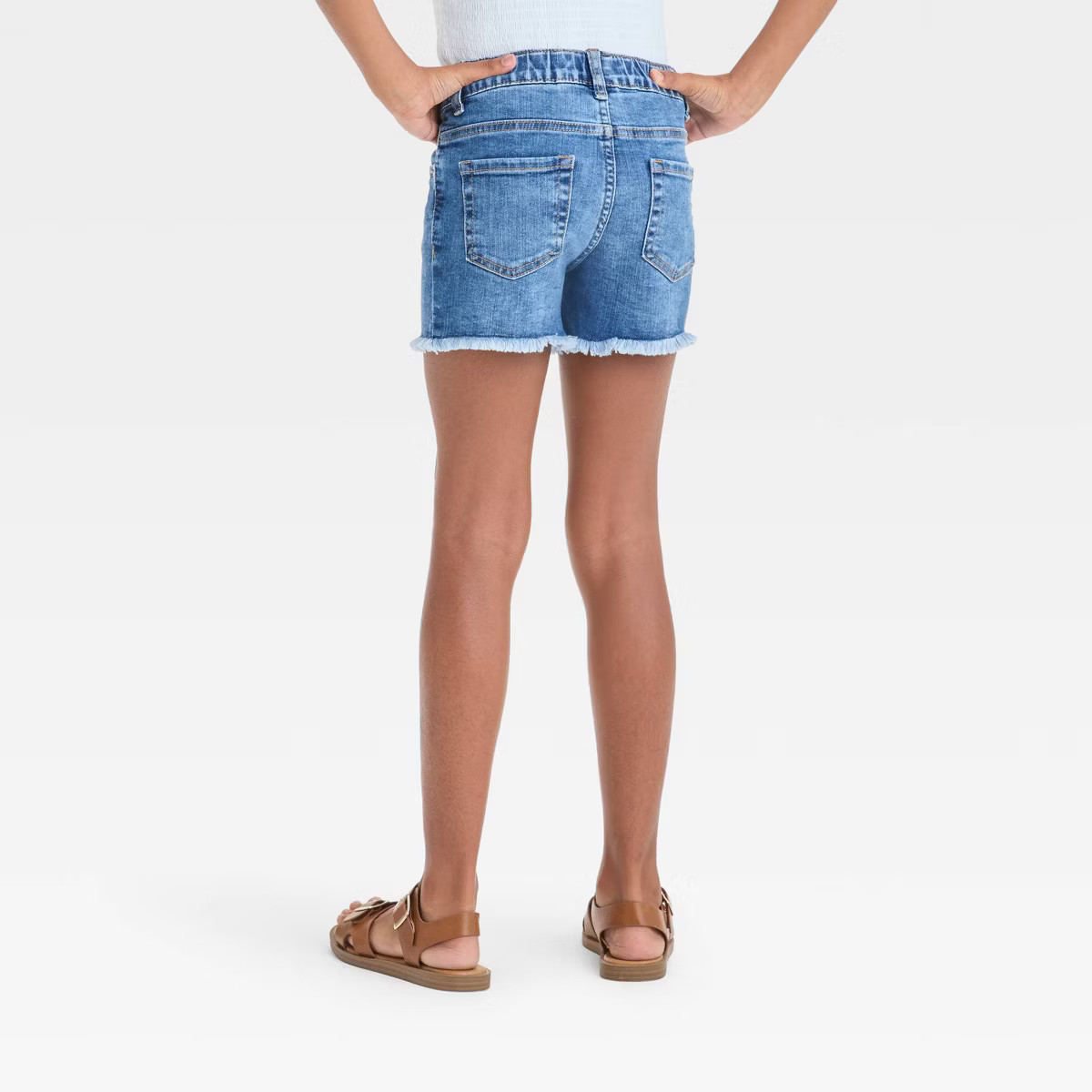Girls' Cutoff Mid-Rise Jean Shorts - Cat & Jack™ | Target
