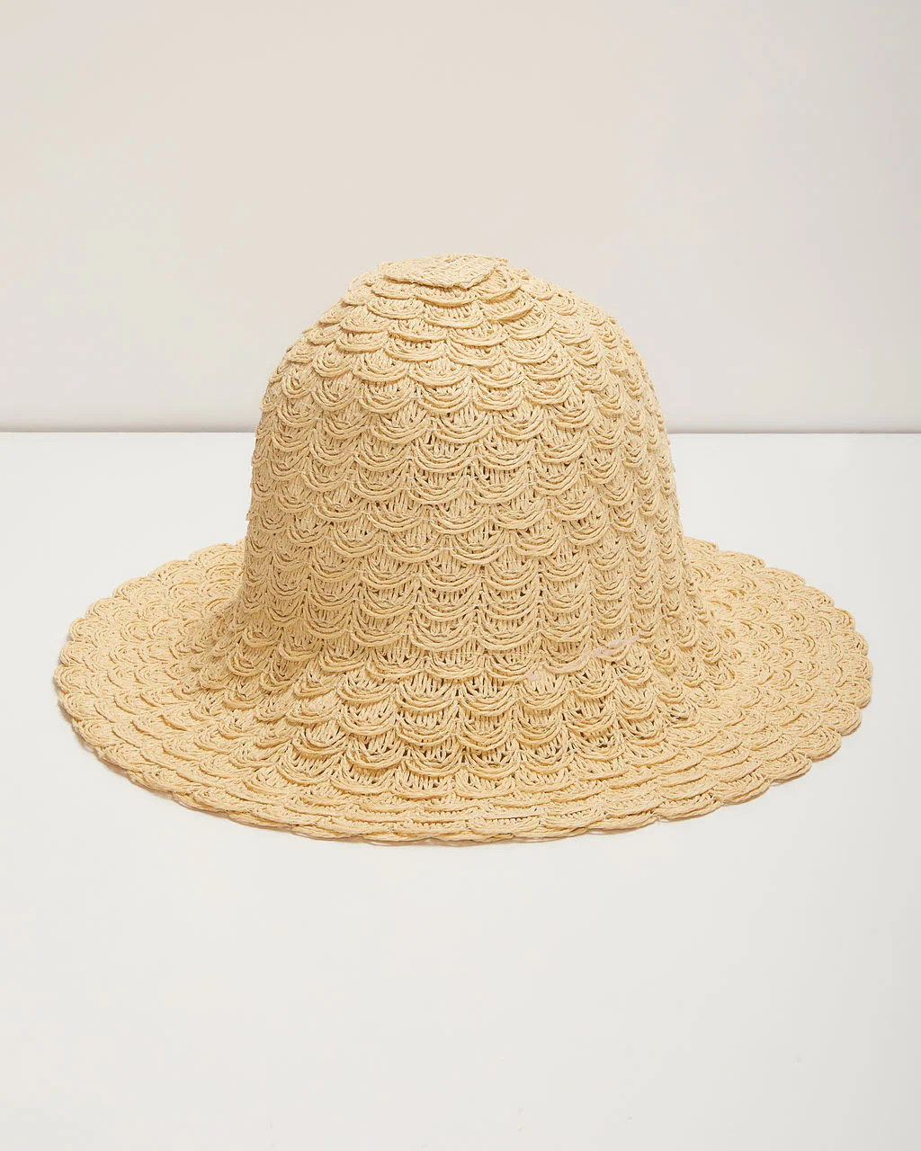Lighthouse Scallop Edge Straw Bucket Hat | VICI