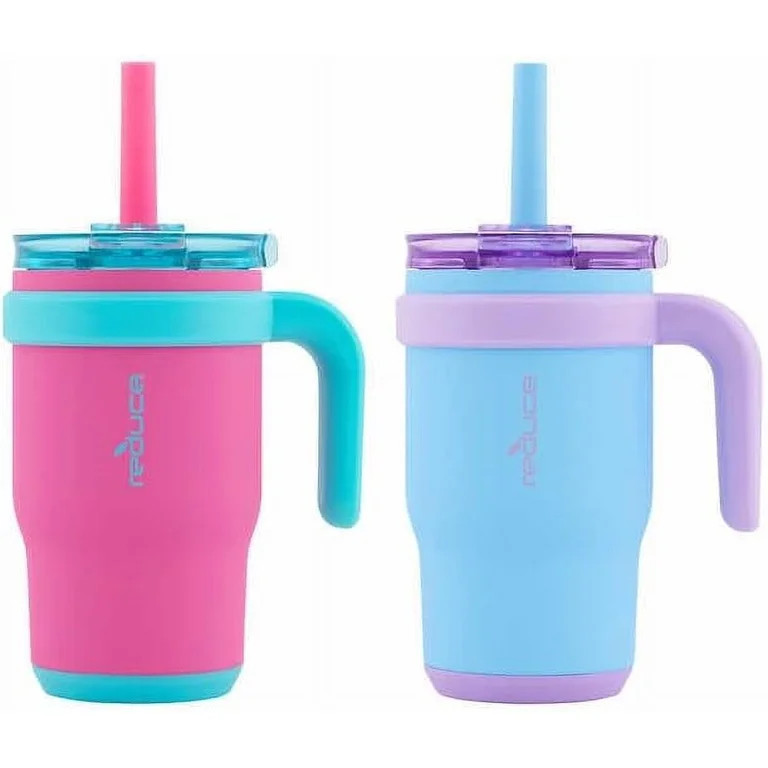 REDUCE 14oz Coldee Tumbler with Handle for Kids Leakproof Insulated Stainless Steel Mug with Lid ... | Walmart (US)