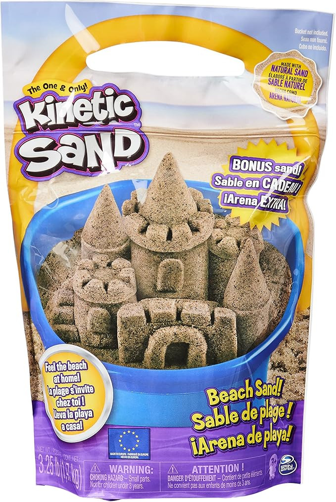 Kinetic Sand, The Original Moldable Play Sand, 3.25lbs Beach Sand, Sensory Toys for Kids Ages 3 a... | Amazon (US)