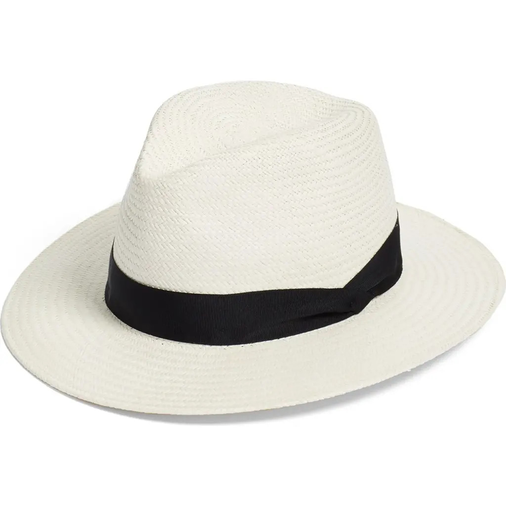 rag & bone Straw Panama Hat in White at Nordstrom, Size Small | Nordstrom
