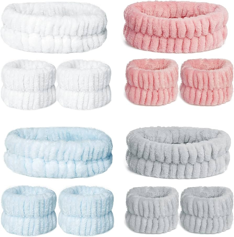12 Pieces Spa Facial Headband Women Makeup Headband Girls Washing Face Headband Soft Microfiber S... | Amazon (US)