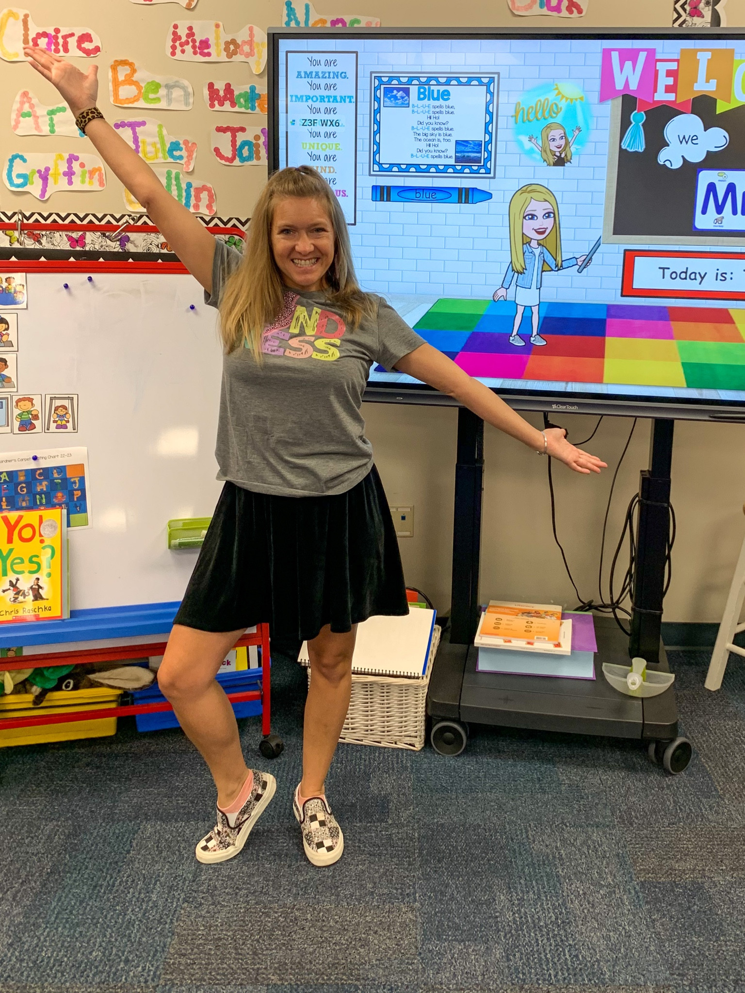 How cute is this combo - skater skirt, graphic tee, and vans!?!?  I’m  a sucker for a good kindness tee!  

#LTKunder50 #LTKSeasonal #LTKworkwear
