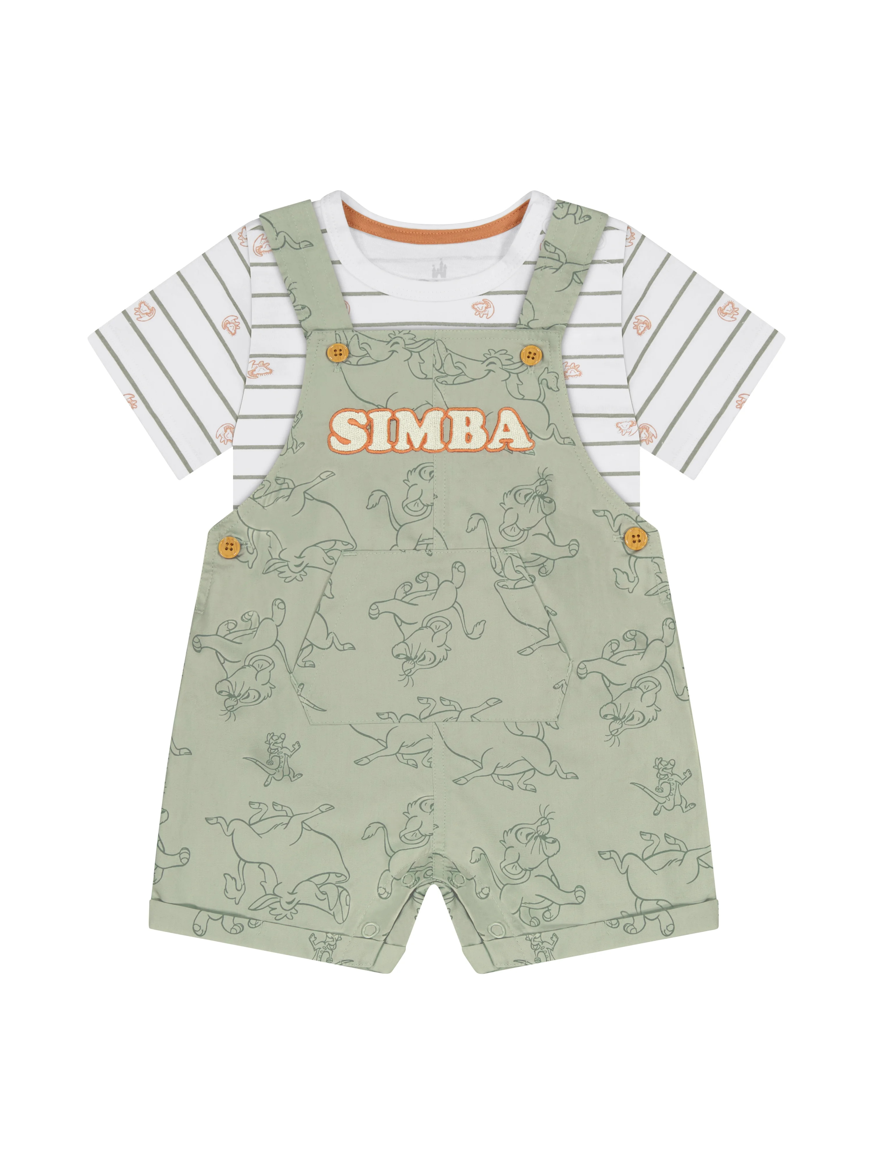 Lion King Simba Baby Boy Shortall Set, Sizes 0/3 Months-24 Months | Walmart (US)