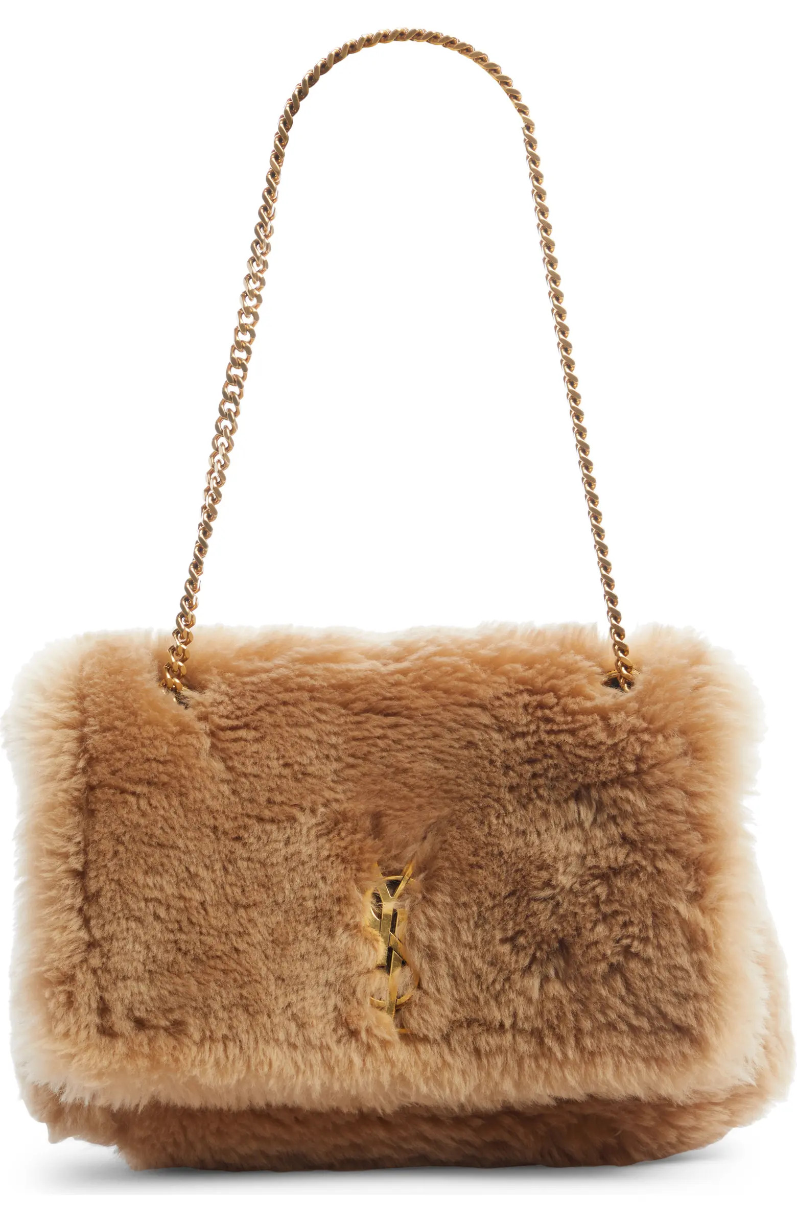 Saint Laurent Small Kate Genuine Shearling Shoulder Bag | Nordstrom | Nordstrom