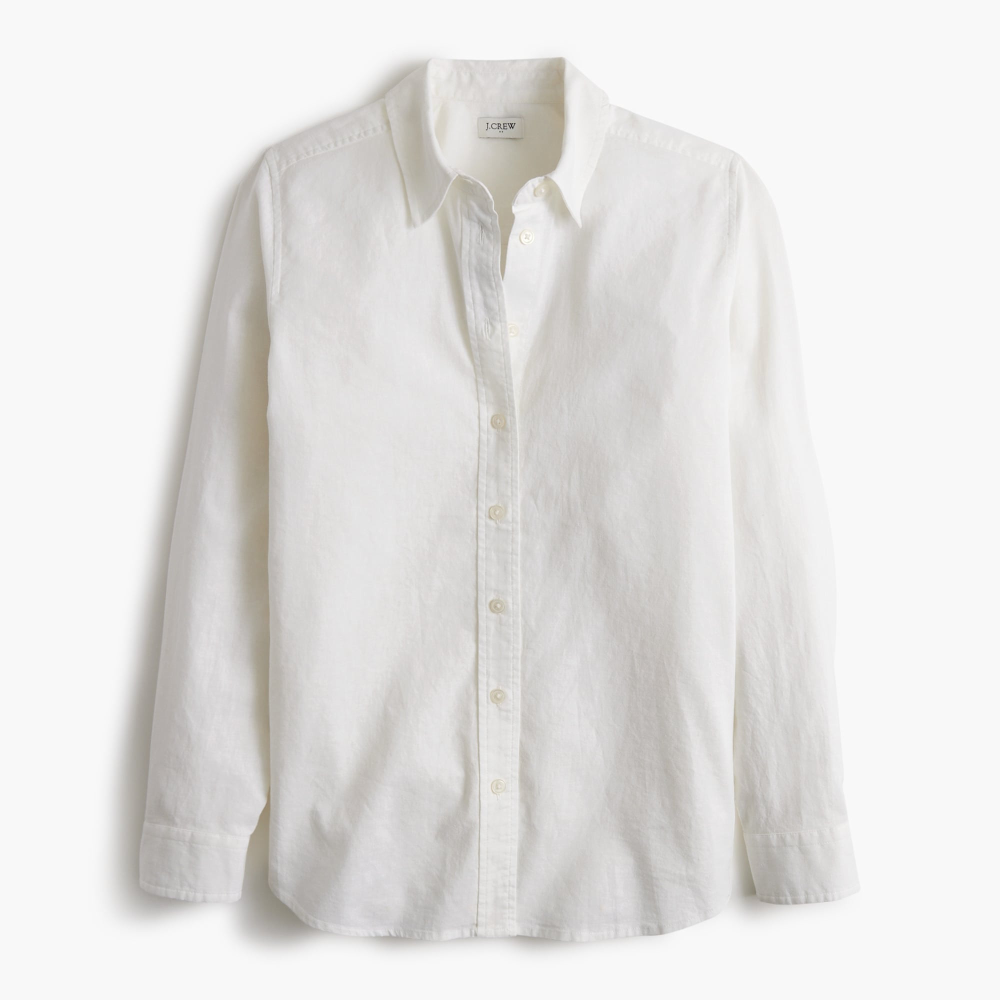 Linen-blend button-up shirt | J.Crew Factory