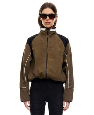 Lioness Women's Shoreline Windbreaker High Neck Jacket - Safari | Macy's