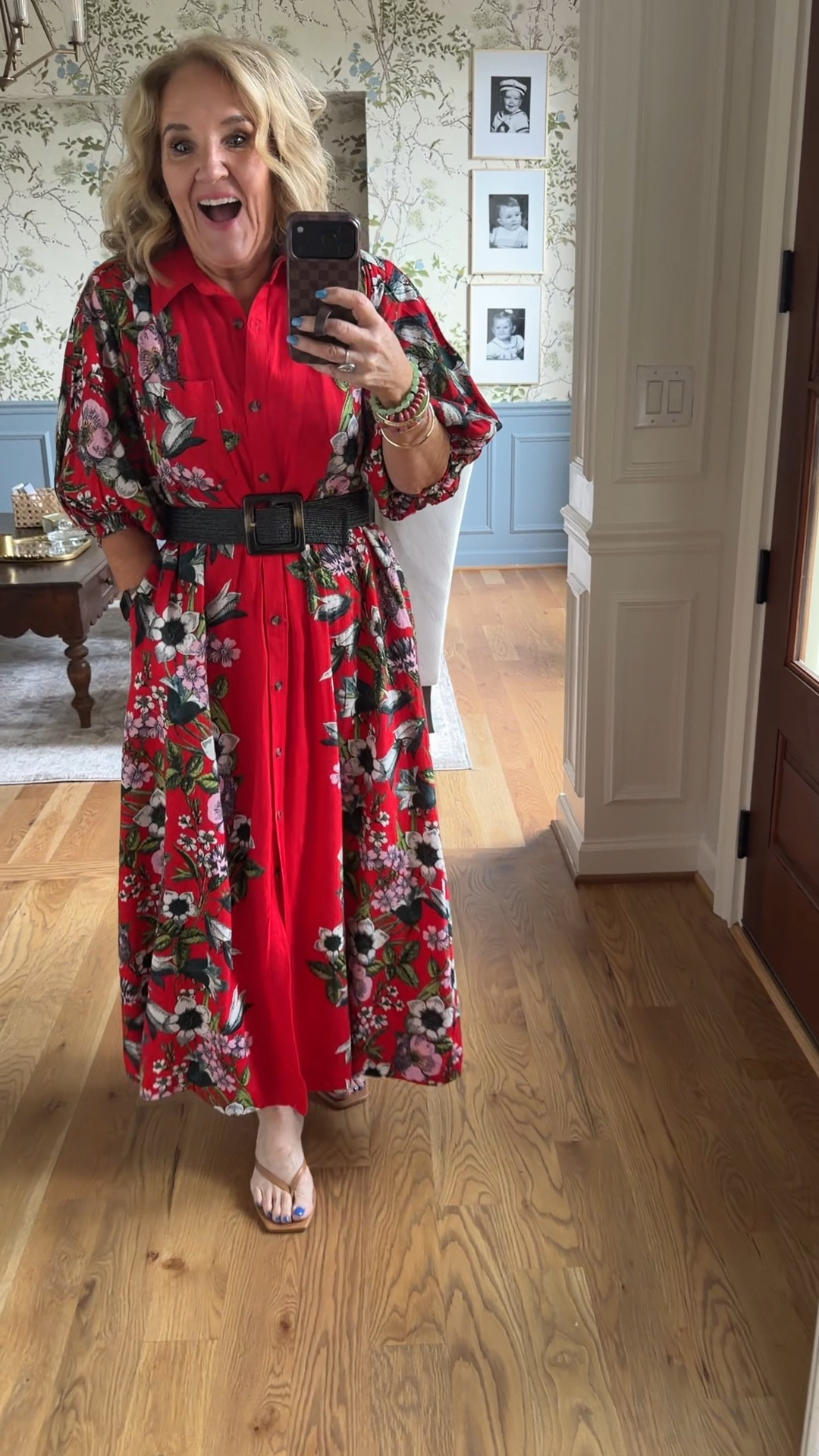 Dress size small petite yes side down! Lined and a linen blend I love it 
Code NANETTE20 20% off my bracelets and good sitewide on Allie & Bess 

#LTKOver40 #LTKootd #LTKWedding