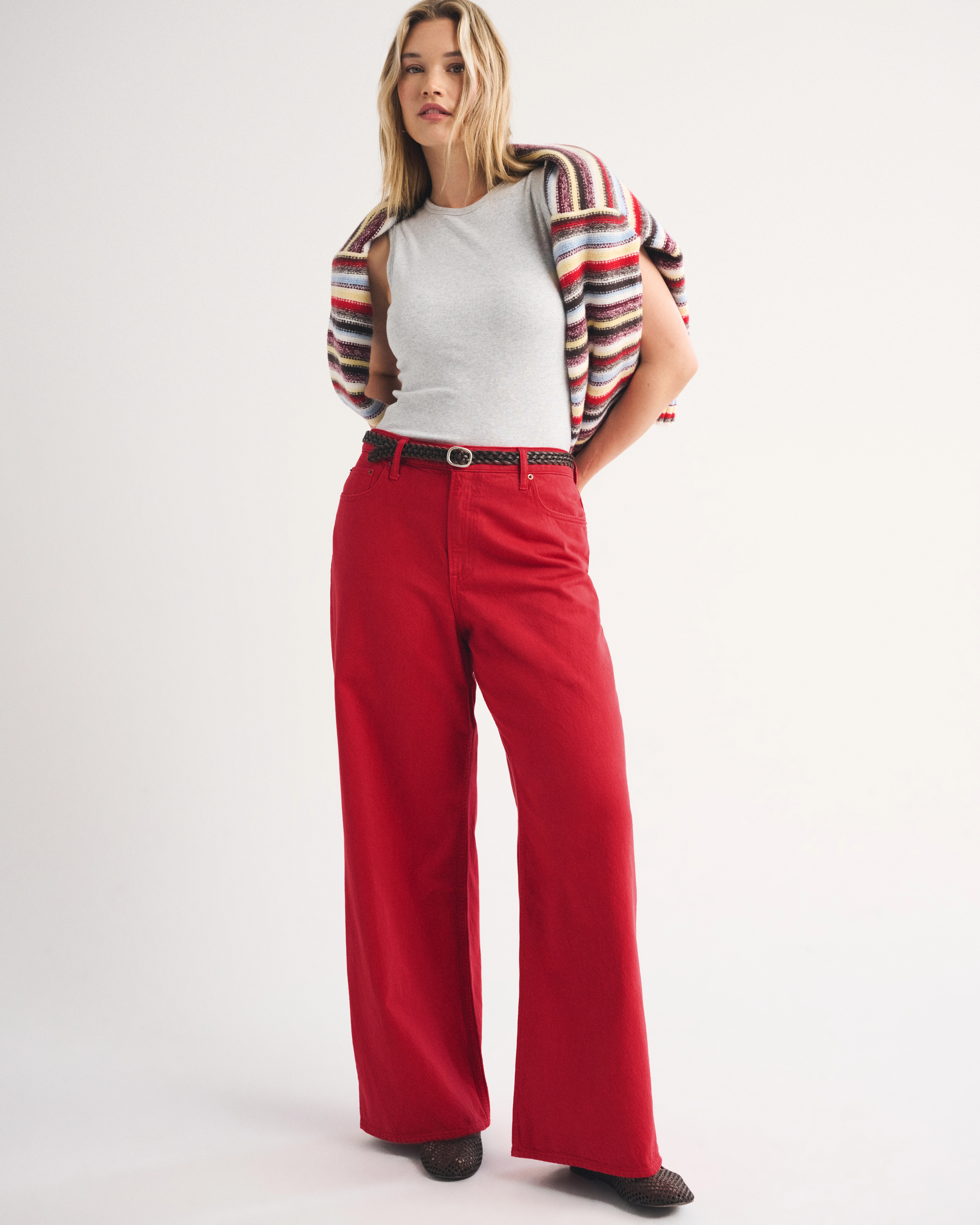 Curve Love High Rise Wide Leg Jean | Abercrombie & Fitch (US)