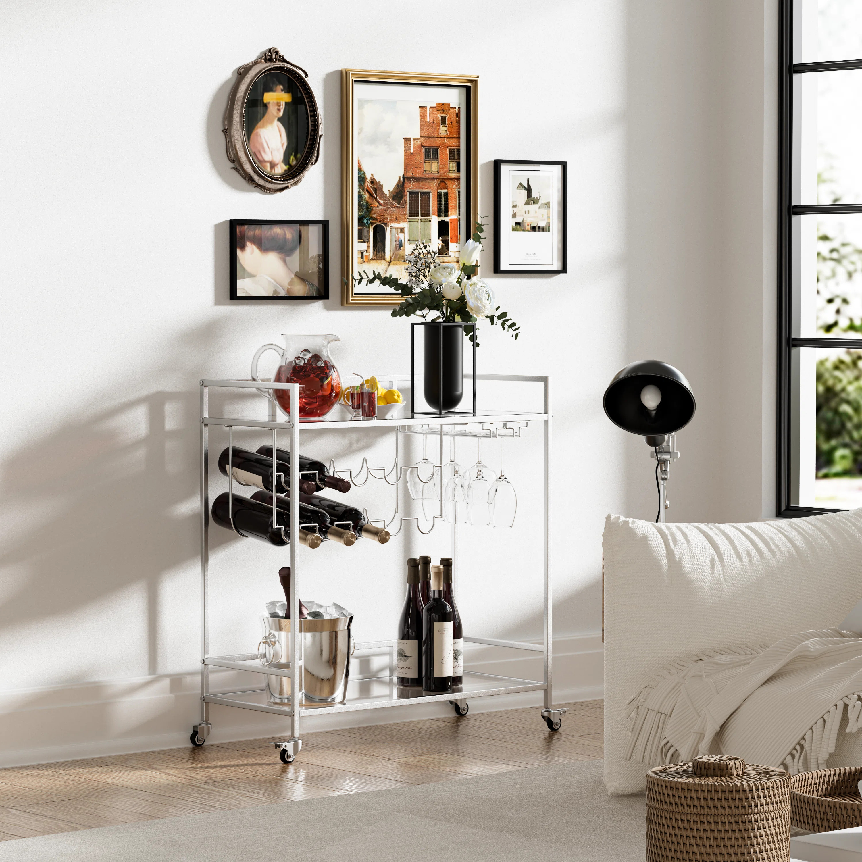 Paolino Metal Bar Cart | Wayfair North America