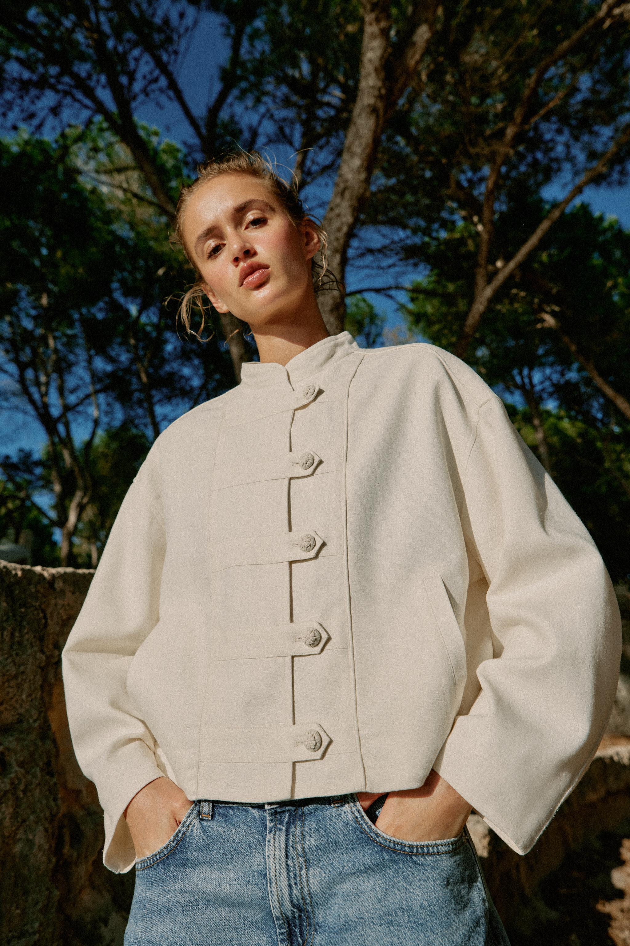 LINEN TOGGLE JACKET | Zara US