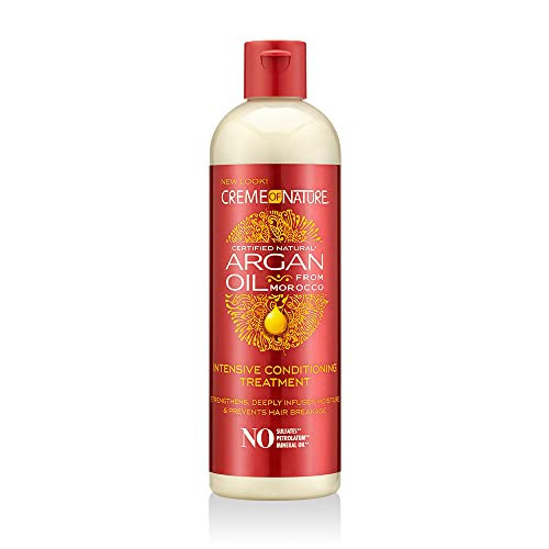 Creme of Nature Intensive Conditioning Treatment, Strengthens & Deeply Infuses Moisture, Prevents Breakage, Infused with 100% Organic Argan Oil, 12 oz | Amazon (US)